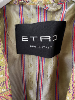 Etro MultI-Coloured Paisley Print Button Down Blazer with Lapel Detailing IT 42 (UK 12)