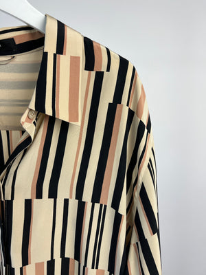Joseph Multicoloured Button Down Shirt Dress with Pocket Detailing It 44 (UK 12)