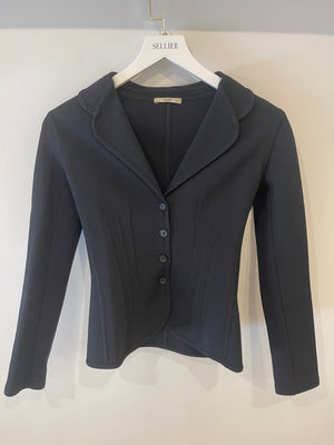 Prada Black Button-up Tailored Jacket Size IT 38 (UK 6)