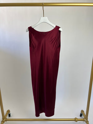 Chanel Vintage 98A Deep Red Silk Wrap Dress Size FR 38 ( UK 10)