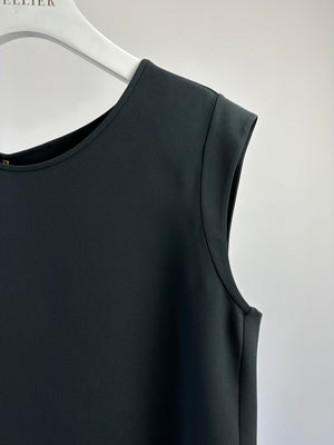 Loro Piana  Black Sleeveless Silk Shirt IT 44 (UK 12)