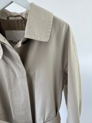 Max Mara Cream Button Down Trench Coat with Belt IT 40 (UK 8)