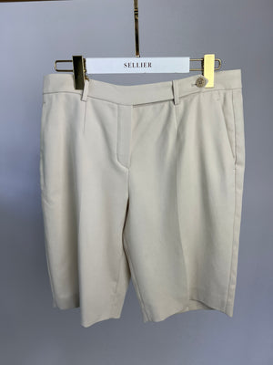 Loro Piana Cream Cotton Bermuda Shorts Size IT 44 (UK 12)