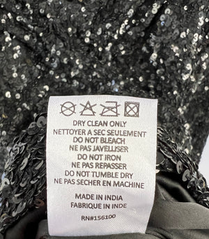 Retrofēte Black Sequin Embellished Mini Dress Size S (UK 8)
