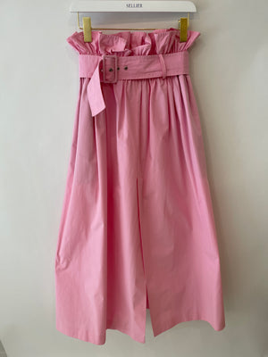 MSGM Pink Midi Skirt with Belt Size IT 40 (UK 8)