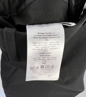 Bottega Veneta Black Linen Trousers with IT 40 (UK 8)