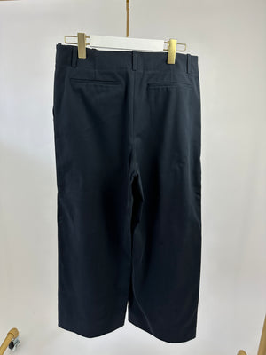 Loro Piana Navy Wide Leg Trousers Size IT 46 (UK 14)