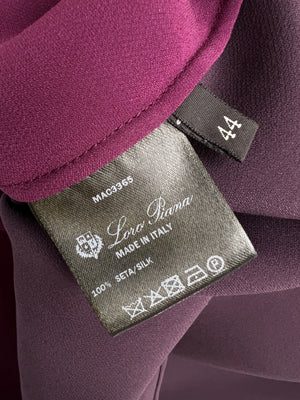 Loro Piana Burgundy Silk Tailored Shirt Size IT 44 ( UK 12)