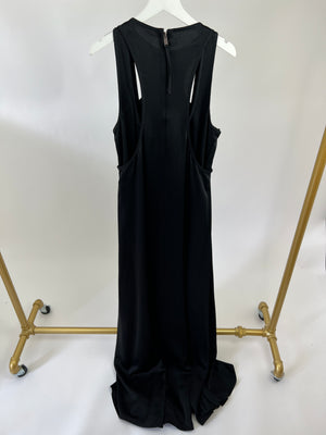 Valentino Black Double Vest Silk Maxi Dress Size IT 42 (UK 10)