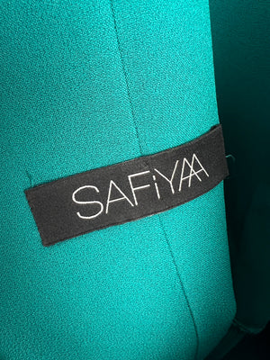 Safiyaa Emerald Green V-Neck Sleeveless Jumpsuit Size UK 12