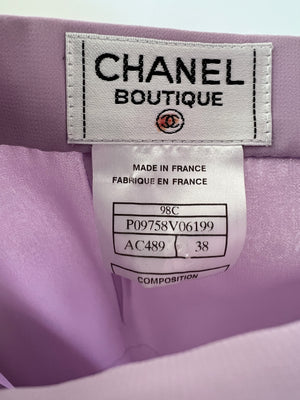 Chanel Vintage 98C Lilac Tiered Midi Skirt Size FR 38 (UK 10)