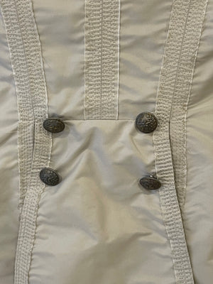 Ermanno Scervino Cream Jacket with Shoulder and Pocket Embellished Details Size IT 38 (UK 6)