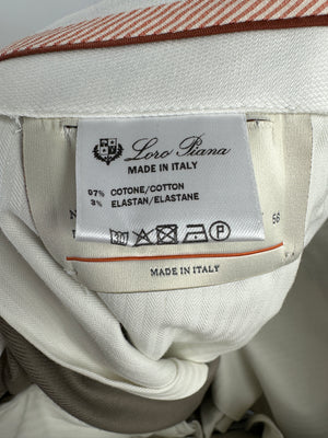 Loro Piana Menswear Taupe Classic Stripe Bermuda Shorts Size 56 (UK 38)