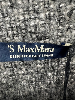 S Max Mara Grey Over-sized Jumper UK 8