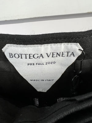 Bottega Veneta Black Linen Trousers with IT 40 (UK 8)