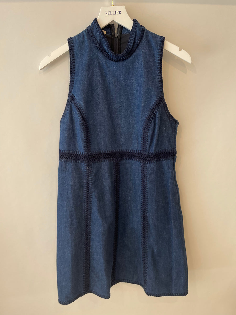 Miu Miu Navy Sleeveless Denim Dress Size IT 42 (UK 10)