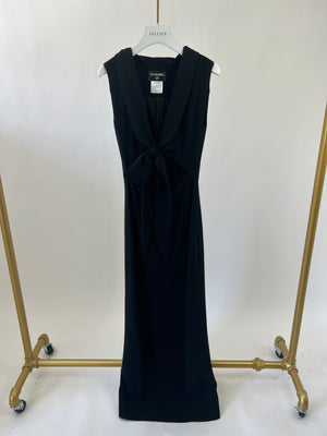 Chanel Black Cut-Out Maxi Dress with CC Detail FR 34 (UK 6)
