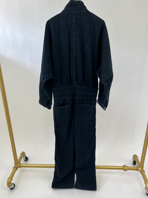 AGolde Black Denim Long-Sleeve Jumpsuit Size 0 (UK 6)