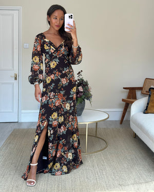Veronica Beard Long Dress with Floral Detailing IT 40 (UK 8)