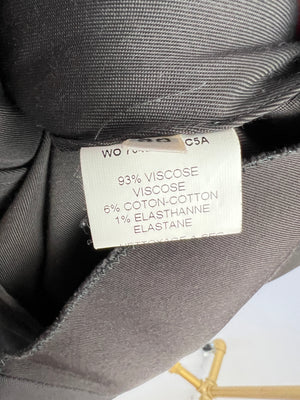 Lanvin Dark Grey Tailored Jacket with Distressed Collar FR 38 (UK 10)