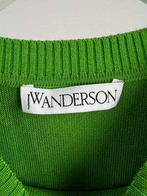 JW Anderson Burgundy, Green and Yellow Double-Layered Jumper Size UK 10