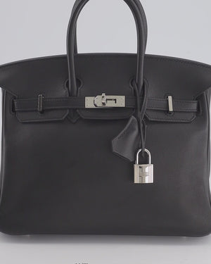 Hermès Birkin 25cm in Black Swift Leather with Palladium Hardware – Sellier