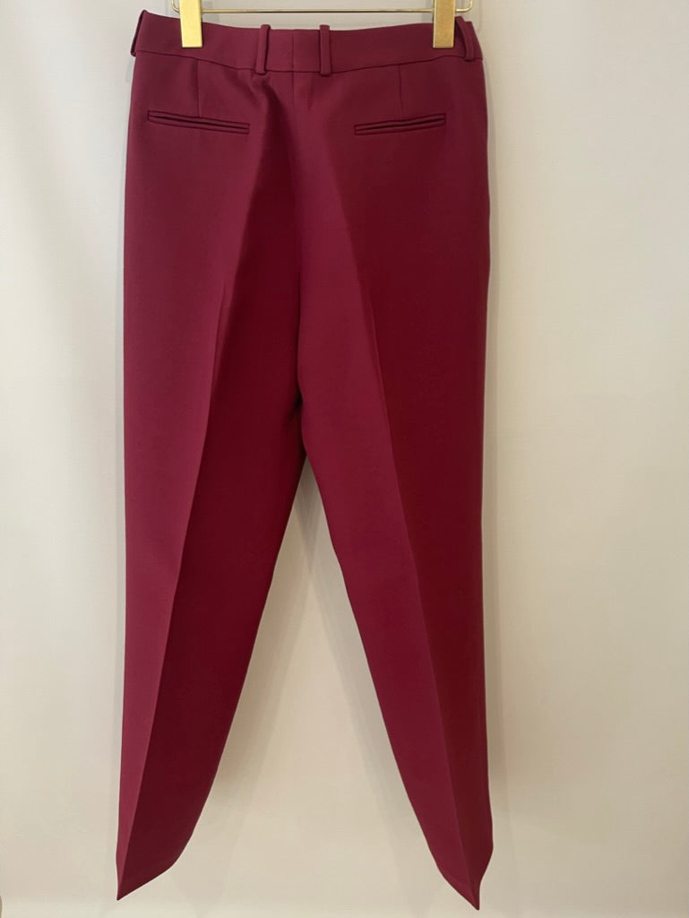 Loro Piana Raspberry Pink Wool Wide Leg Trousers Size IT 44 (UK 12)