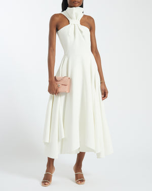 Maticevski White 'Le Baiser' High Neck Maxi Dress Size UK 10 RRP £2,420