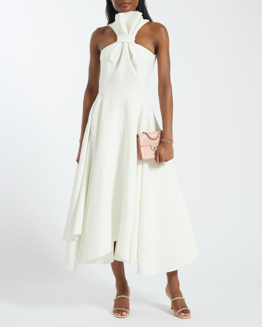 Maticevski White 'Le Baiser' High Neck Maxi Dress Size UK 10 RRP £2,420