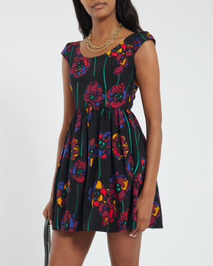 Miu Miu Black Floral Dress IT 36 (UK 4)