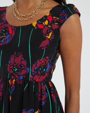 Miu Miu Black Floral Dress IT 36 (UK 4)