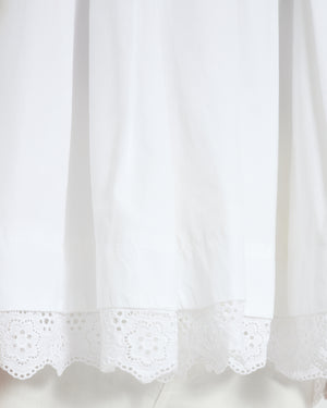 Simone Rocha White Cotton Embroidery Anglaise Top Size UK 8
