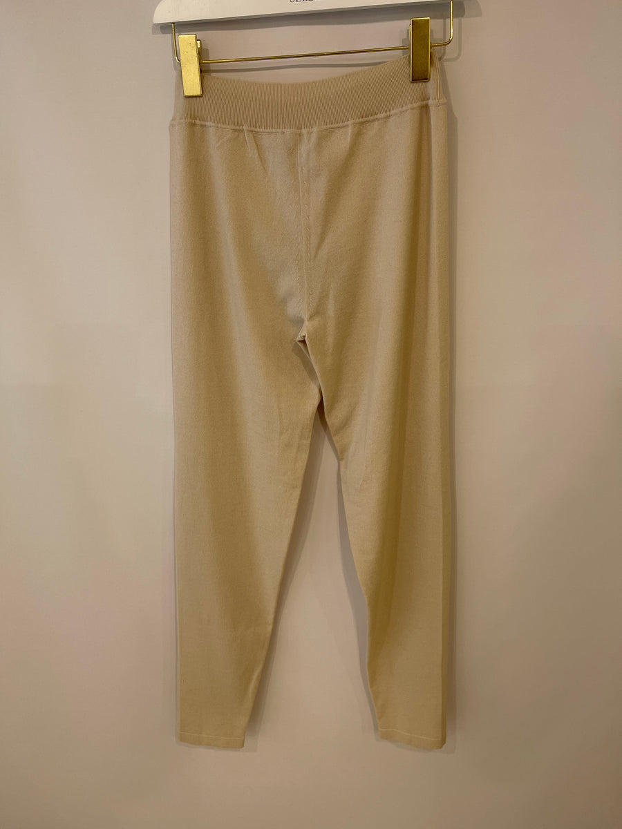 Loro Piana Beige Cashmere Legging Thompson Trousers Size IT 46 (UK 14)