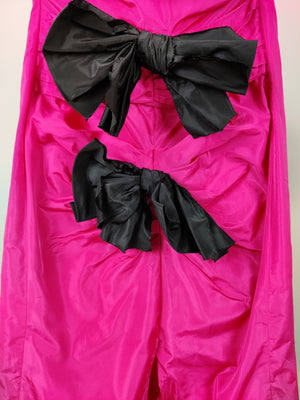 Carmen March Fucsia with Bows Sleeveless Dress Size 40 (UK12)