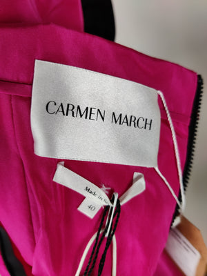 Carmen March Fucsia with Bows Sleeveless Dress Size 40 (UK12)