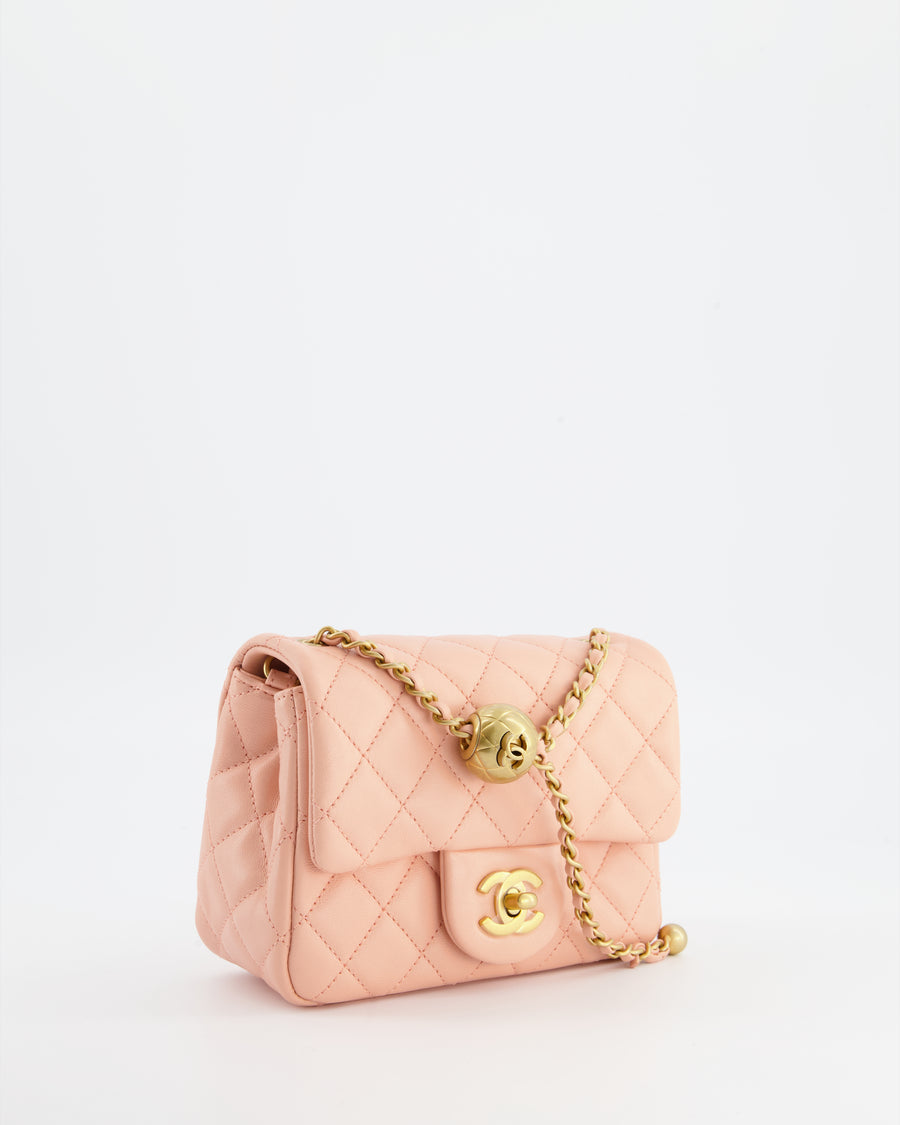 $6400 Chanel 19 Small Flap Pink Gold Hardware