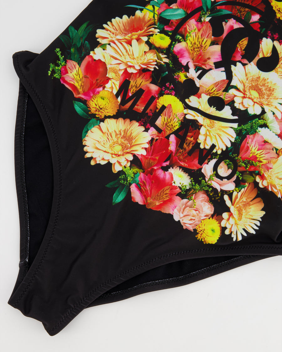 Moschino Logo Floral Swimsuit Size IT 40 (UK 8)