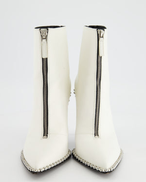 Alexander Wang White Studded Ankle Boot Heels Size 40.5