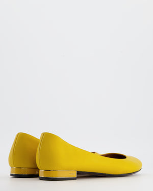 Fendi Yellow Leather Ballet Flats Size 39