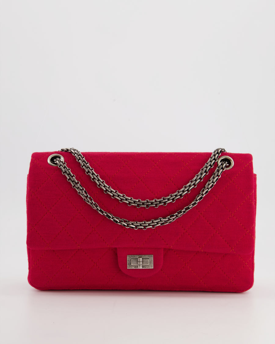 Chanel Red Medium Reissue 2.55 Double Flap Bag in Quilted Fabric