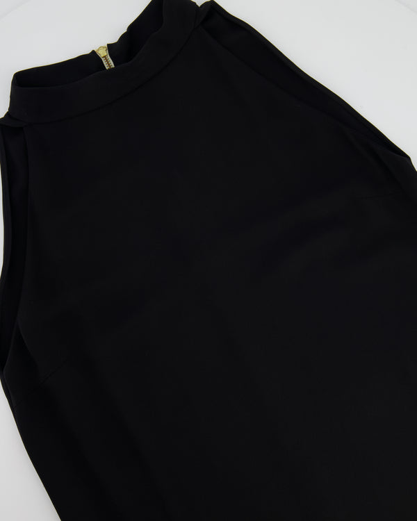 Celine Black Silk Mini Sleeveless Dress Size FR 40 (UK 12)