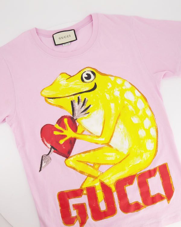 *FIRE PRICE* Gucci Pink Frog Printed T-Shirt Size XXS (UK 4) (Best for a UK 8)
