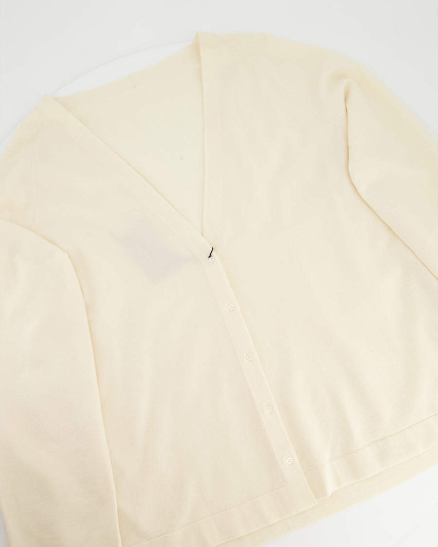 Alaia Cream Wool Cardigan Size FR 38 (UK 10)