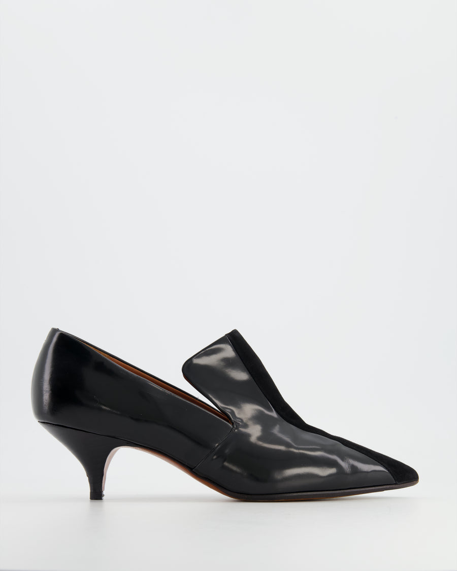Céline Black Leather Heels With Suede Detail Size 40