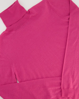 Valentino Pink High Neck Cashmere Jumper Size M (UK 10)