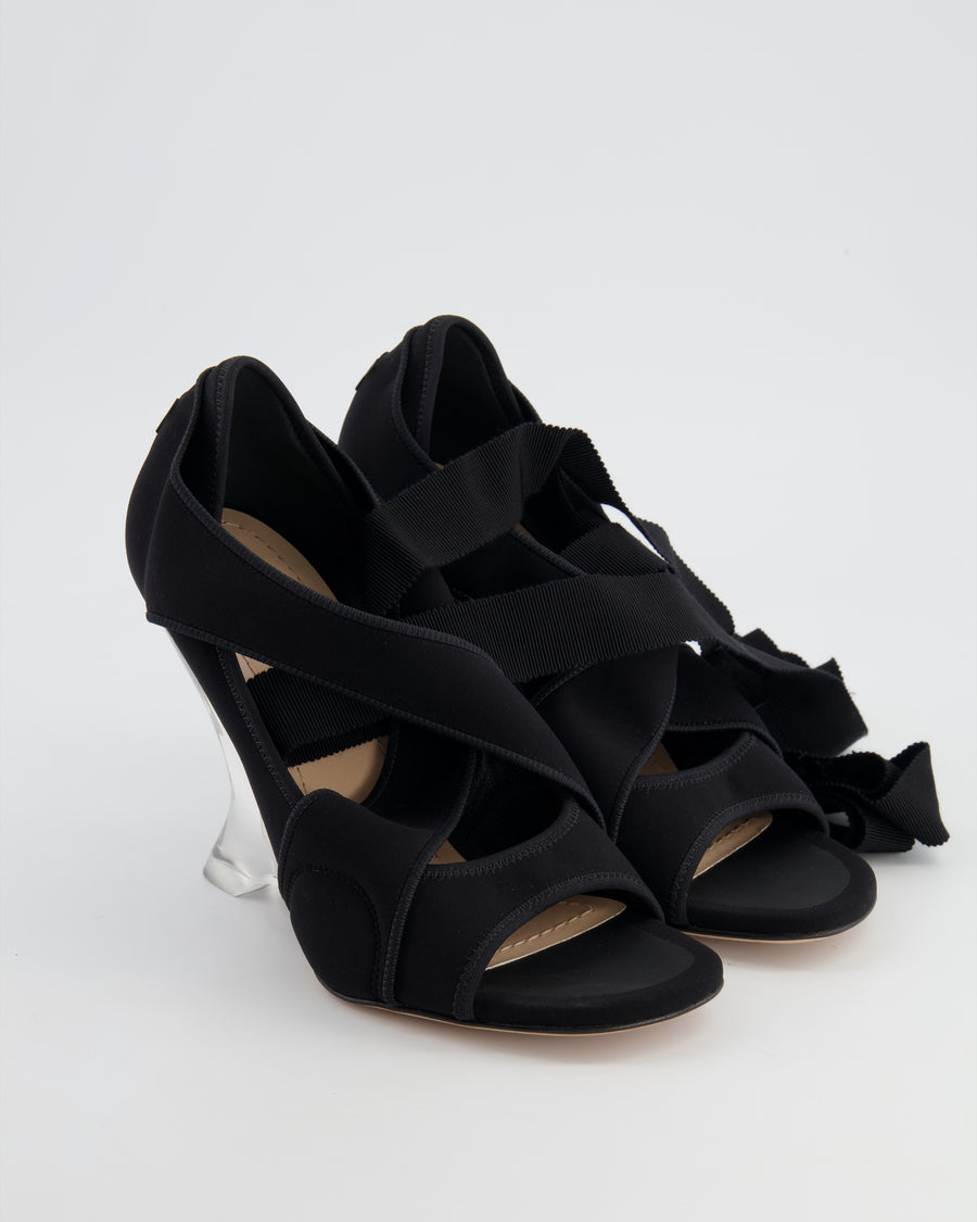 Christian Dior Black Etoile Perspex Heels Size EU 37