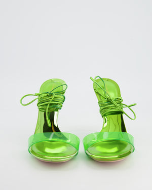 Gianvito Rossi Green PVC Lace Up Heels Size EU 41
