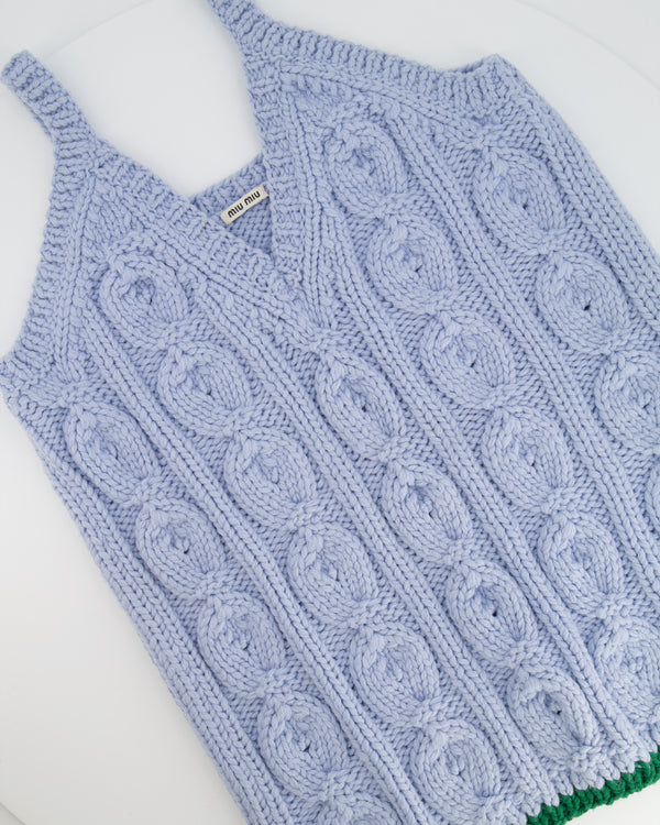 Miu Miu Blue Knitted Crochet Dress Size IT 38 (UK 6)