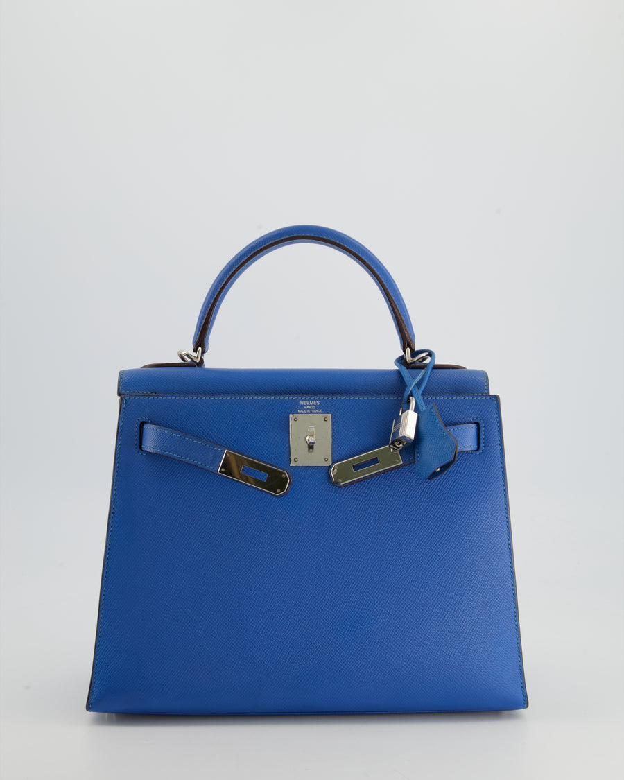 Hermès Kelly handbag 28 saddler shoulder strap in Prussian Blue Epsom  leather ref.833232 - Joli Closet