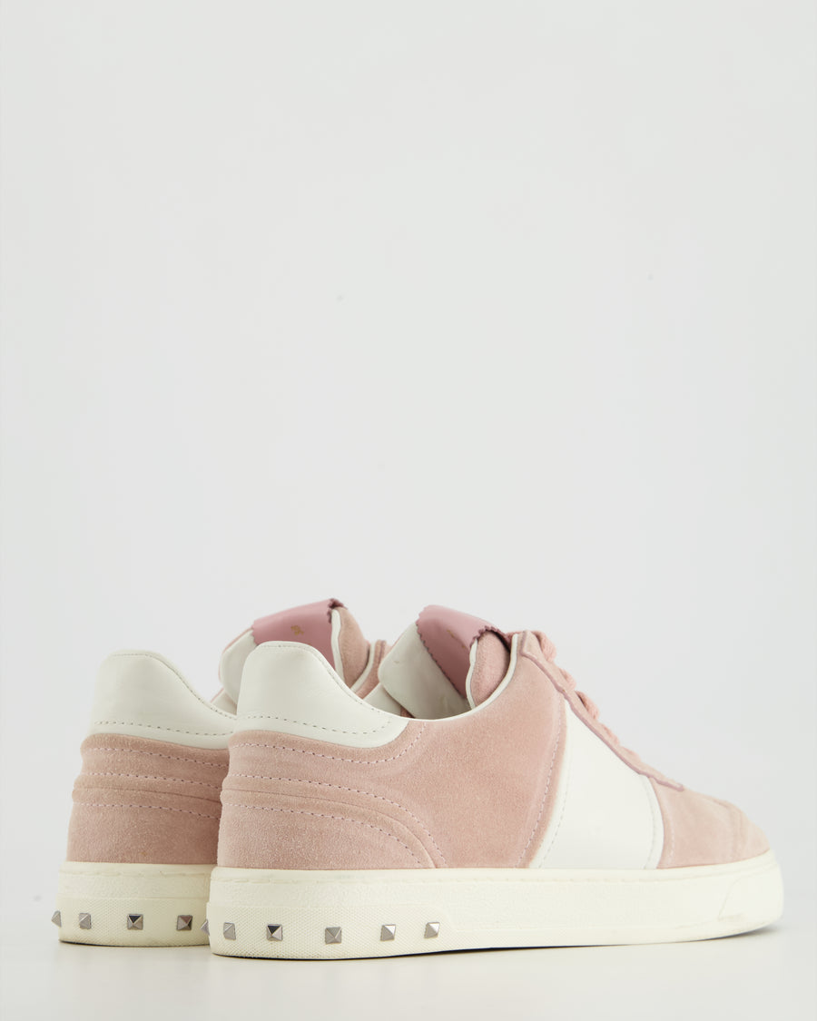 Valentino Pink Suede Trainers with Rockstud Detail Size EU 38